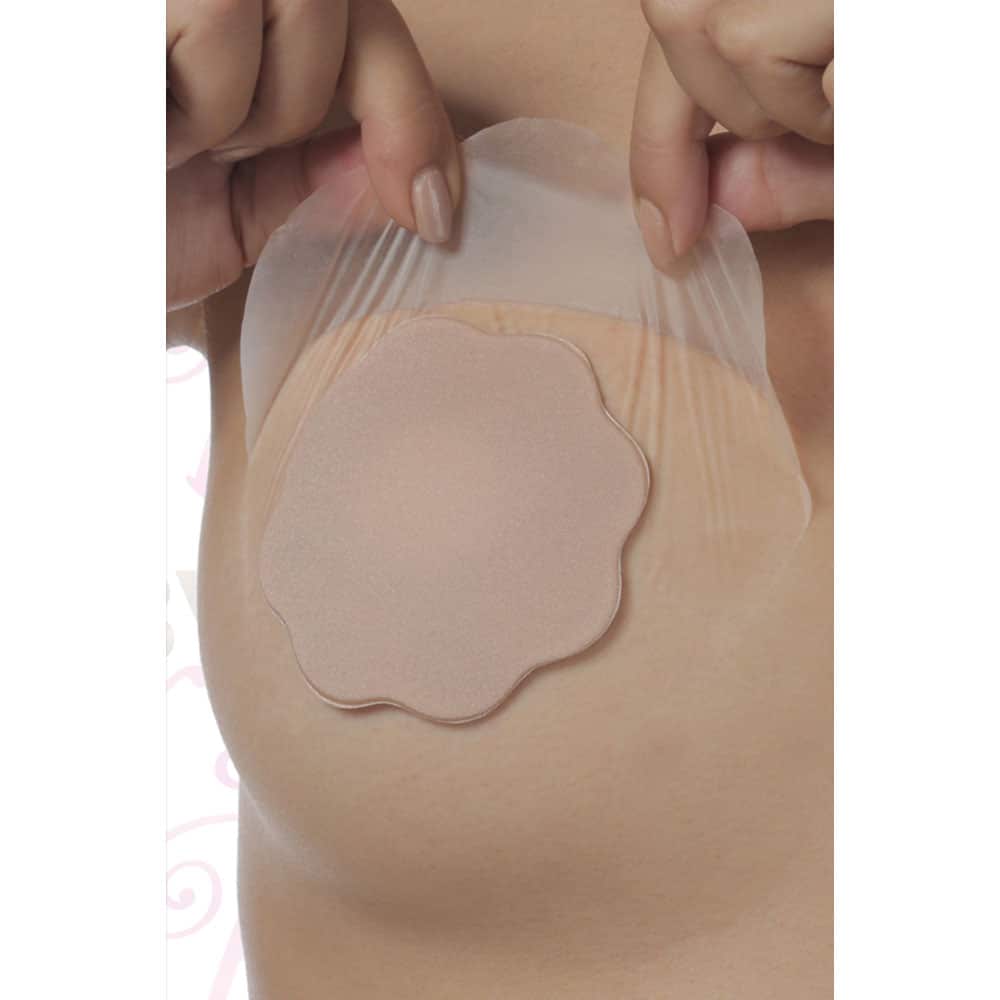 Adhesive breast shapers